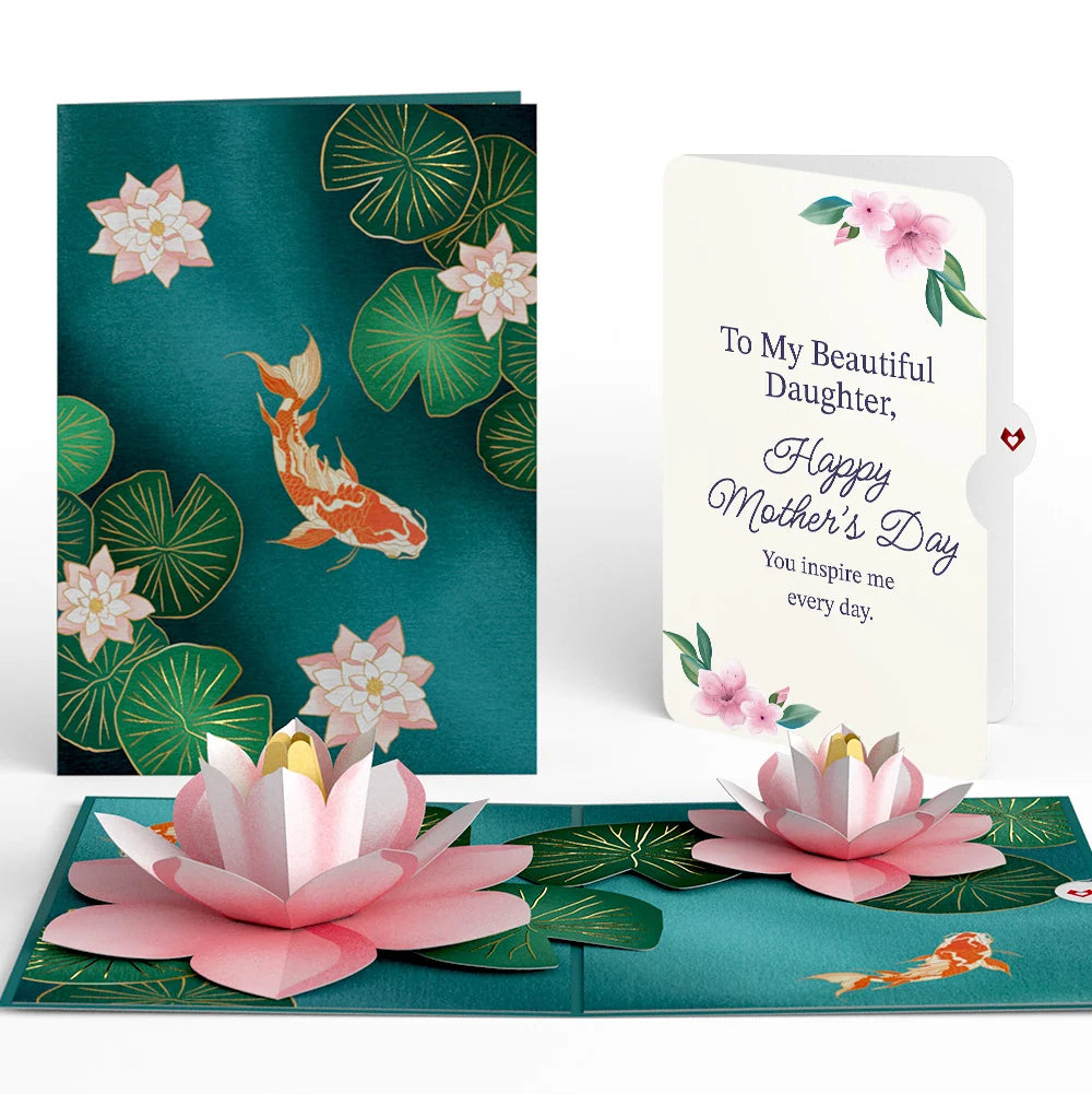 Lovepop Koi Fish and Lotus Pond Mother’s Day Pop-Up Card and Sentiment Set for Daughter