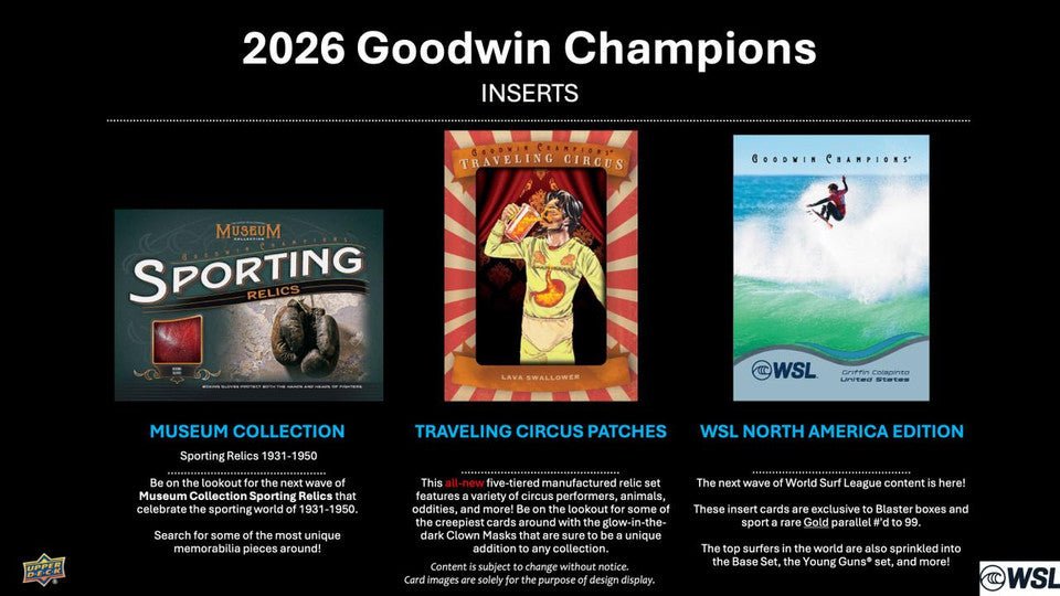 2026 Upper Deck Goodwin Champions Bb Blaster Toy