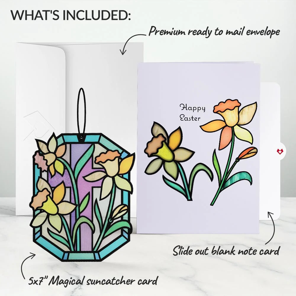 Lovepop Happy Easter Daffodil Suncatcher Card