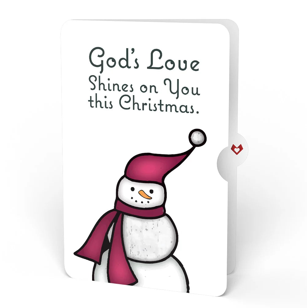 Lovepop Warm Wishes Snowman Christmas Suncatcher Card and God’s Love Sentiment Set Glass