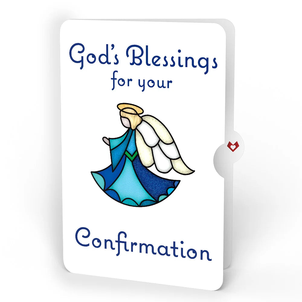 Lovepop Angel Blessings to You Confirmation Suncatcher Card and Sentiment Set Glass