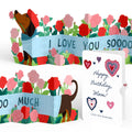 Lovepop Love You So Much Dog Birthday Loooooong Card (Expands to 2 feet) and Sentiment Set for Mom