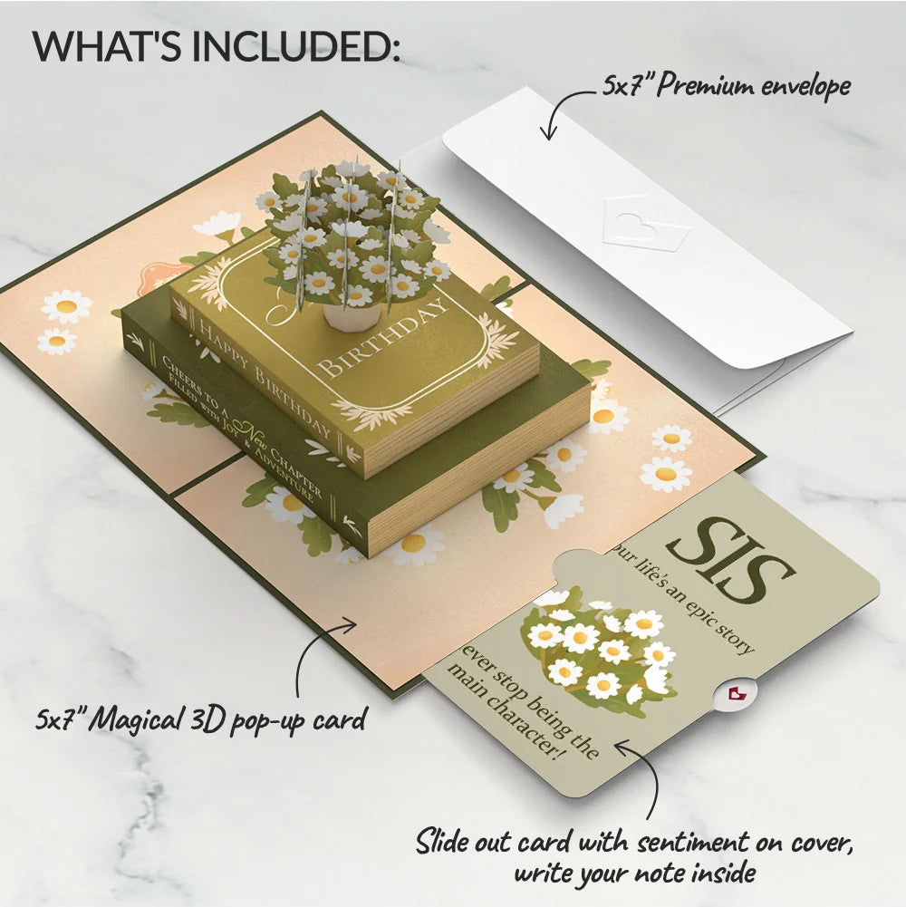 Lovepop Cheers to a New Chapter Birthday Pop-Up Card and Sentiment Set for Sister Cream