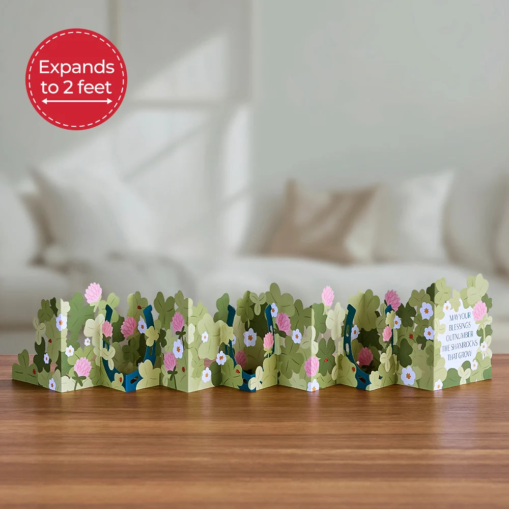 Lovepop Shamrock Blessings Loooooong Card (Expands to 2 feet)