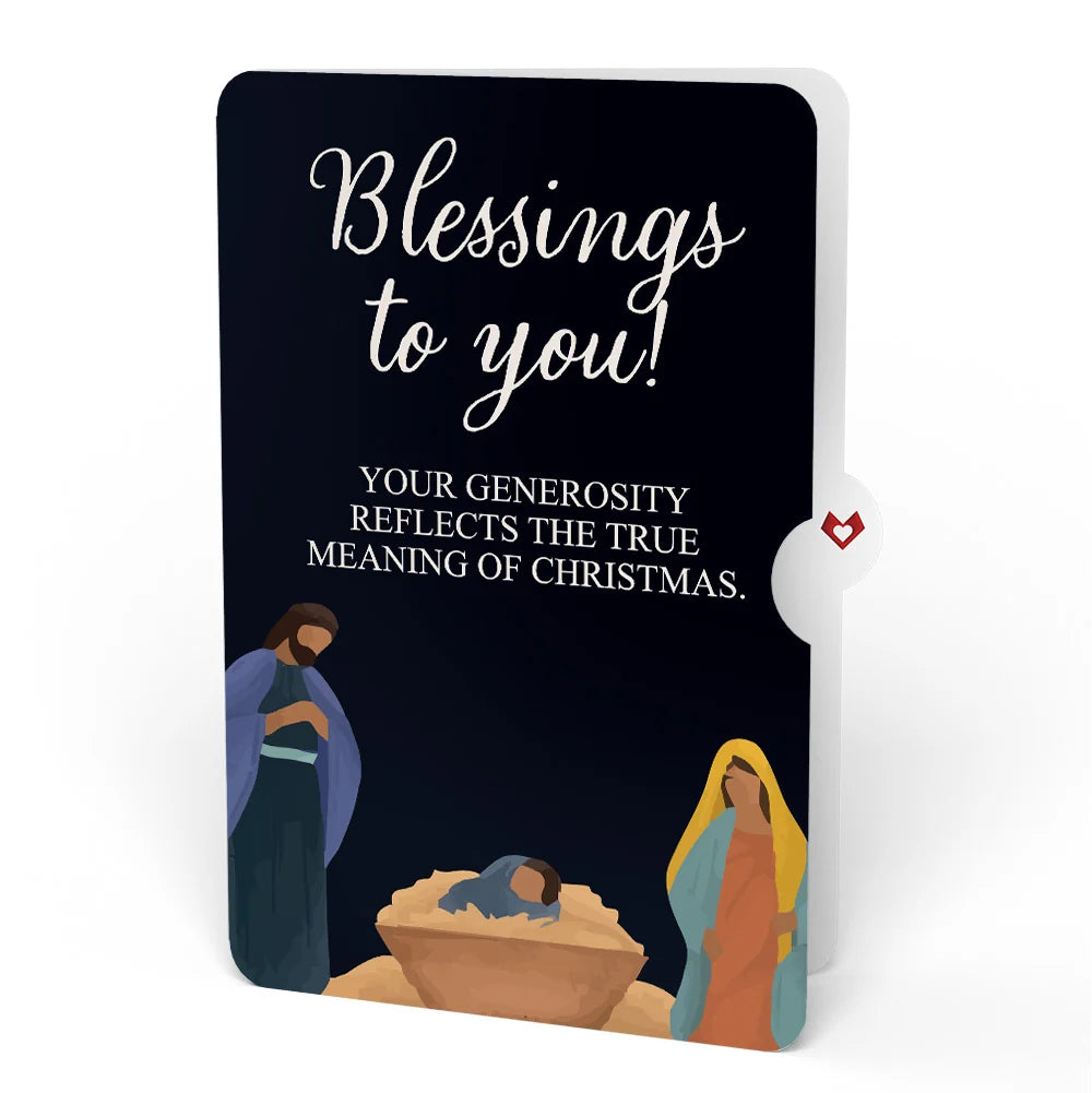 Lovepop Oh Holy Night Nativity Christmas Light-Up Pop-Up Card and Blessings Sentiment Set Straw