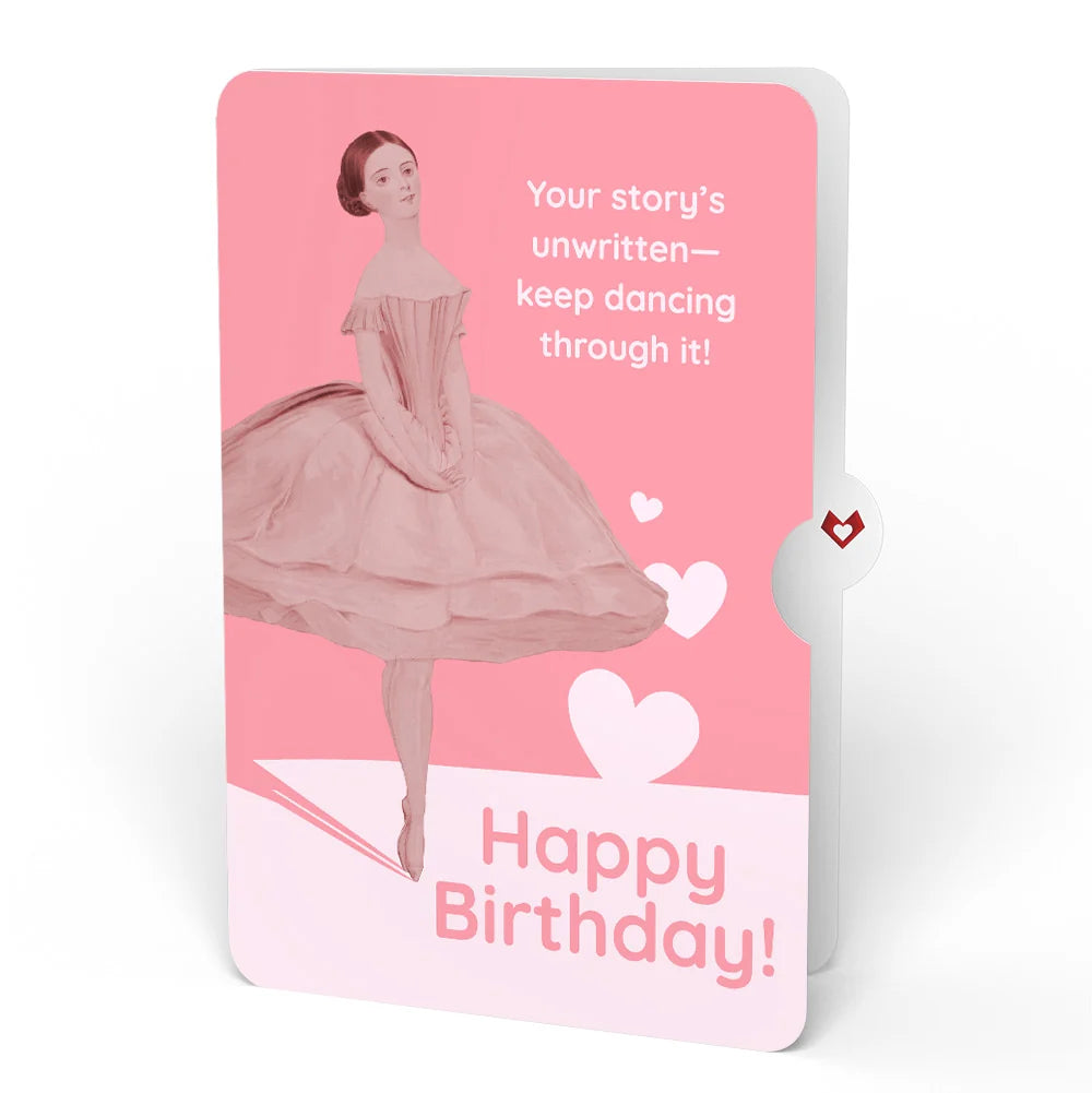 Lovepop Cheerful Tulips Birthday Pop-Up Card and Dancing Through Life Sentiment Set Glass
