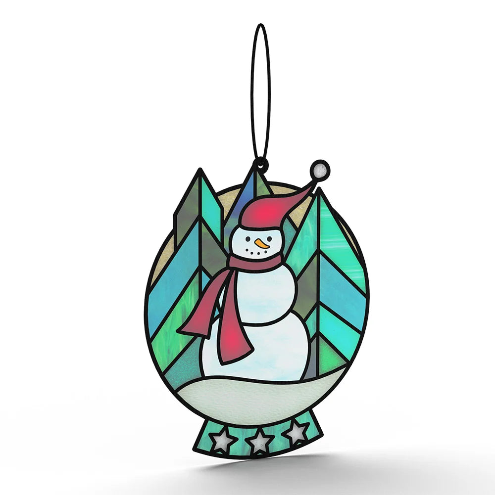 Lovepop Warm Wishes Snowman Christmas Suncatcher Card and God’s Love Sentiment Set Glass