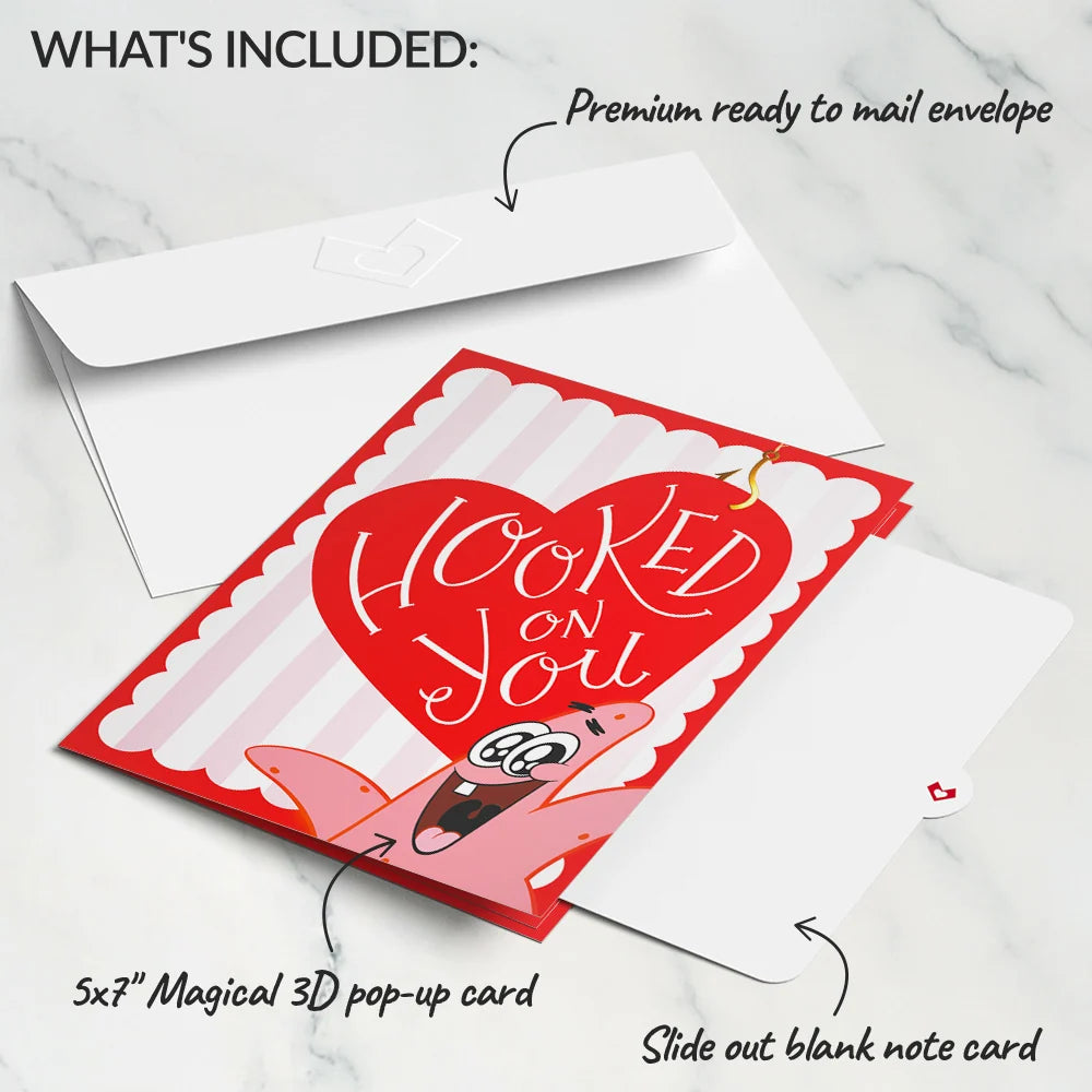 Lovepop SpongeBob SquarePants Patrick Star Hooked On You Pop-Up Card