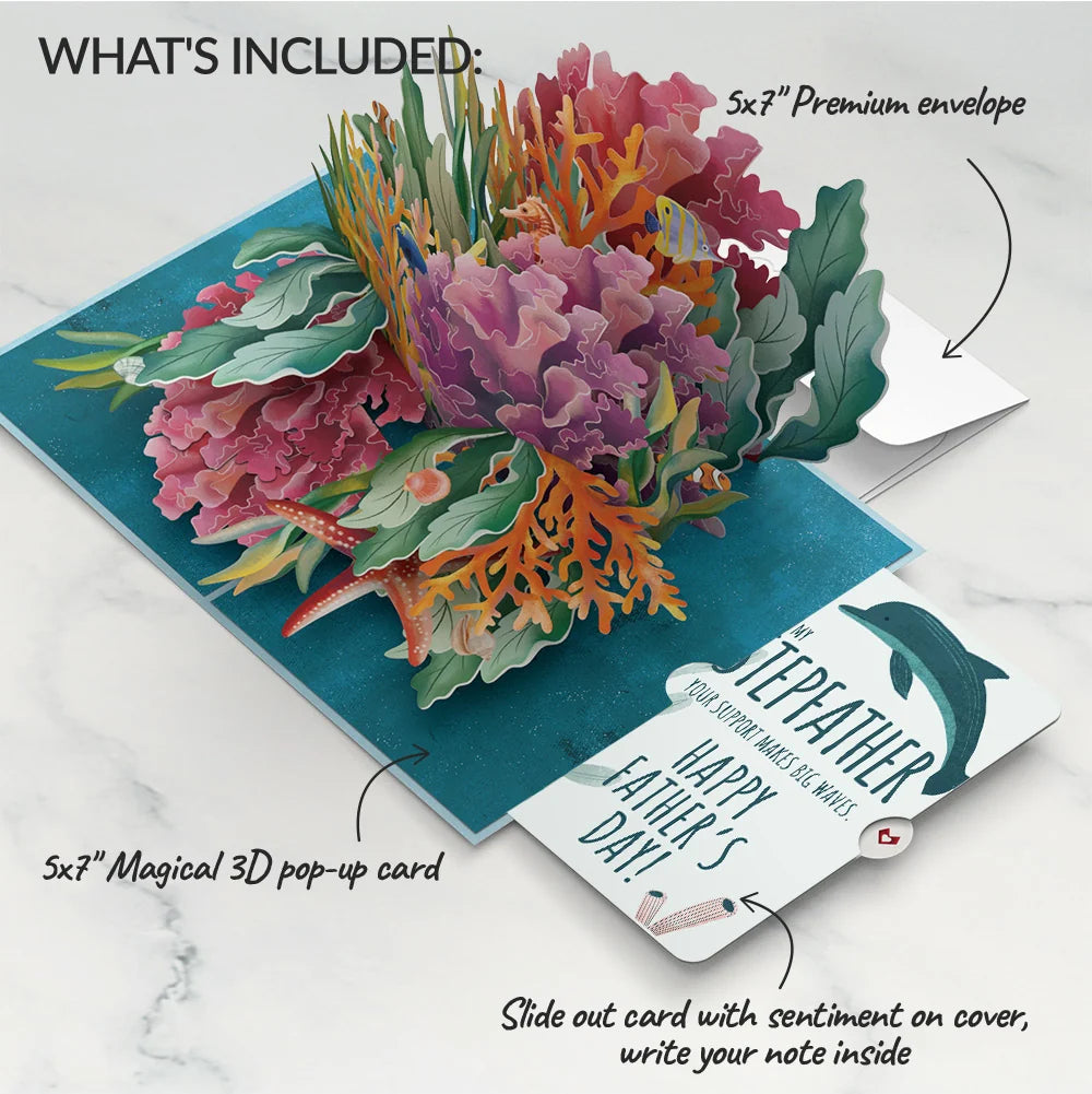 Lovepop Coral Reef Wonders Father’s Day Pop-Up Card and Sentiment Set for Stepfather