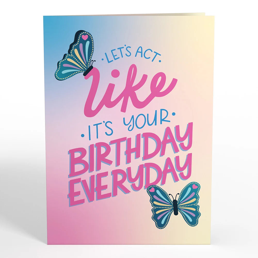Lovepop Act Like It’s Your Birthday Butterflies Pop-Up Card