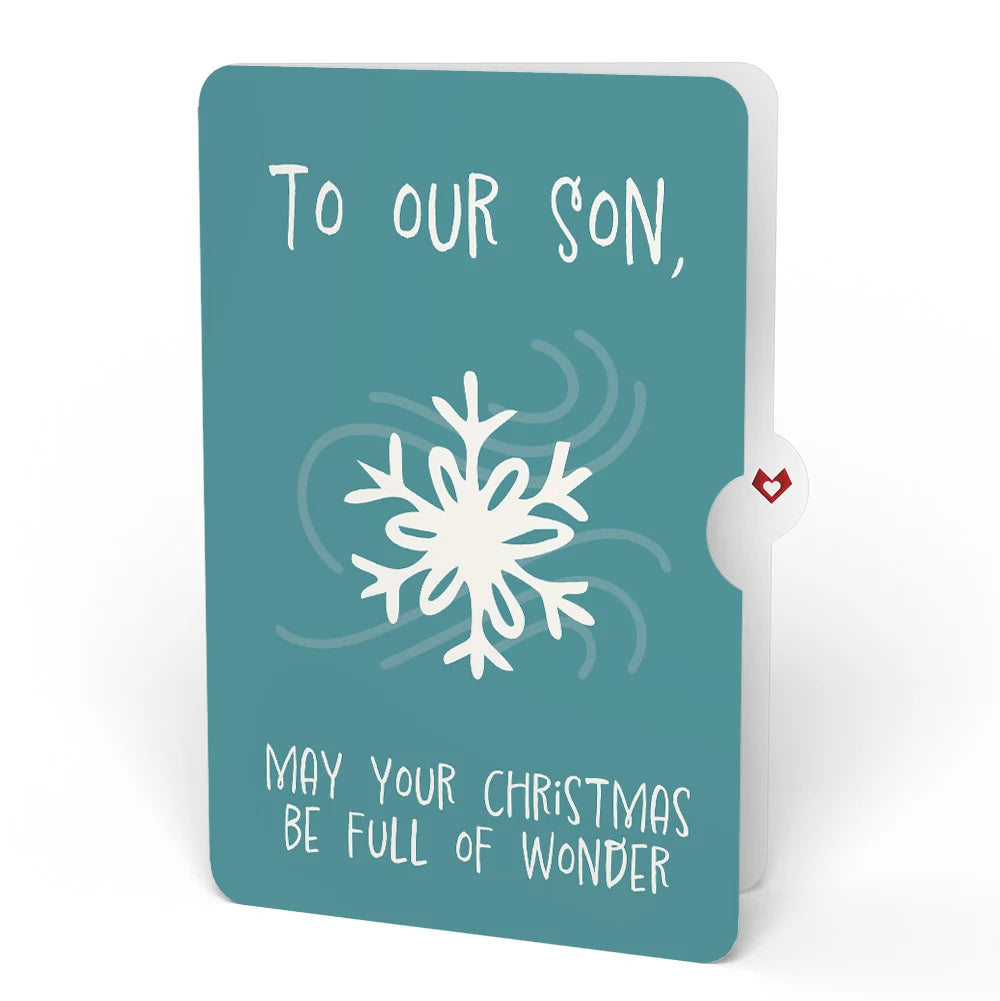 Lovepop Winter Chickadee HeartFelt Charm Card and Snowflake Christmas Sentiment Set for Son