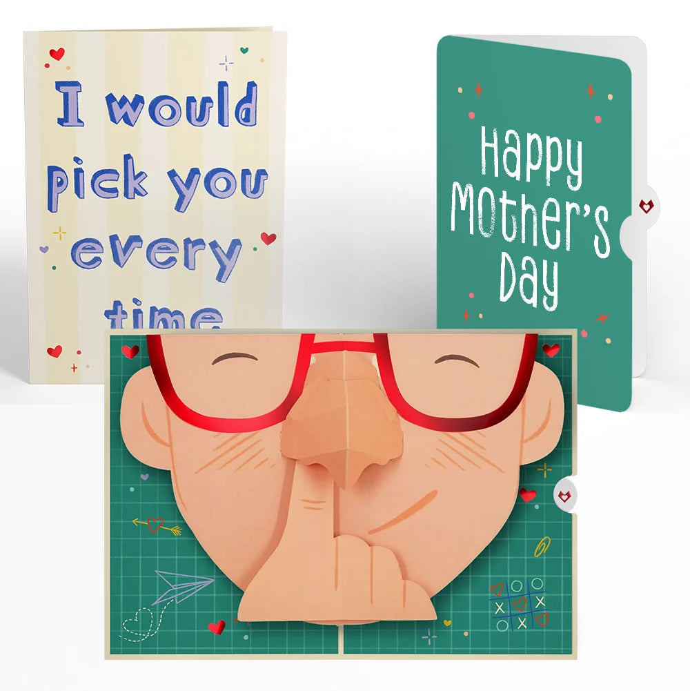 Lovepop Pick You Every Time Mother’s Day Pop-Up Card and Sentiment Set Glass