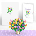 Lovepop Tulips Birthday Pop-Up Card and Spring Tulips Sentiment Set for Daughter Vase
