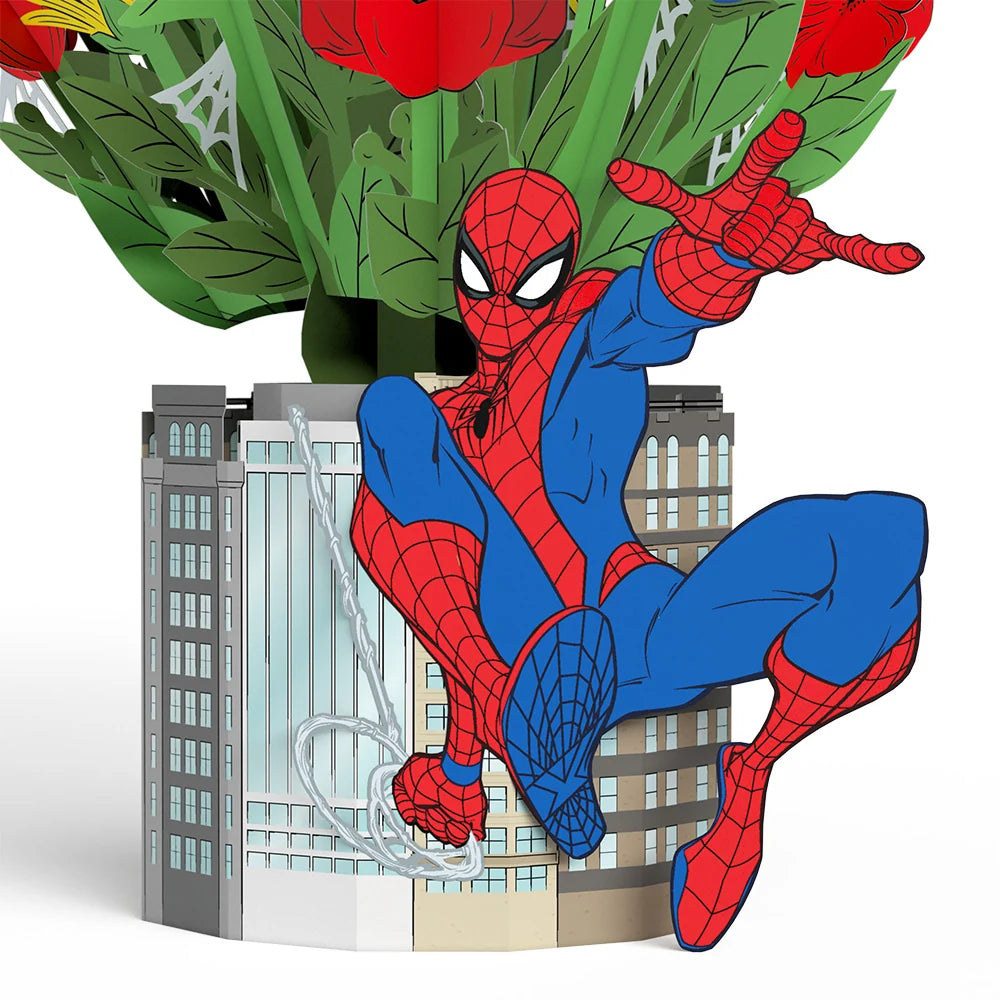 Lovepop Marvel’s Spider-Man Plushpop Card & Flower Buds Bouquet Bundle