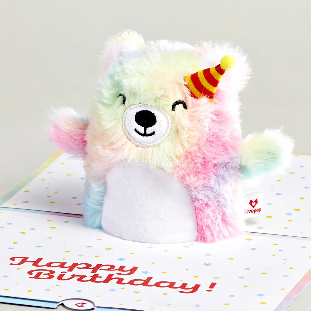 Lovepop ‘Eat Cake and Celebrate’ Birthday Plushpop Card and Bouquet Bundle