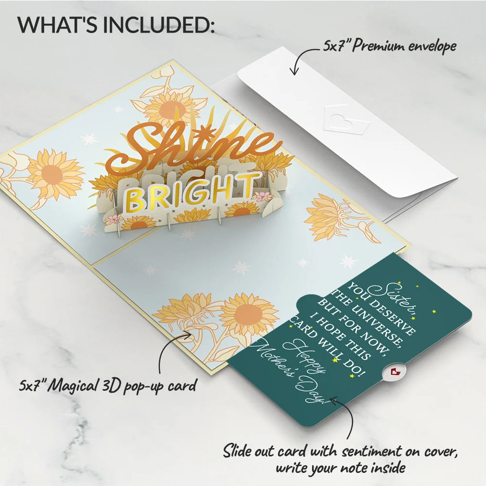 Lovepop Shine Bright Mother’s Day Pop-Up Card and Sentiment Set for Sister