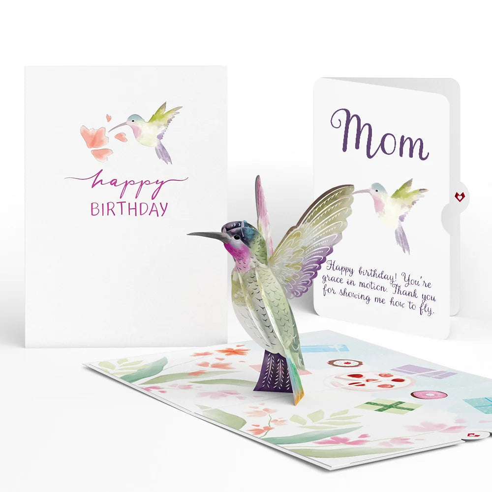 Lovepop Hummingbird Birthday Pop-Up Card and Sentiment Set for Mom