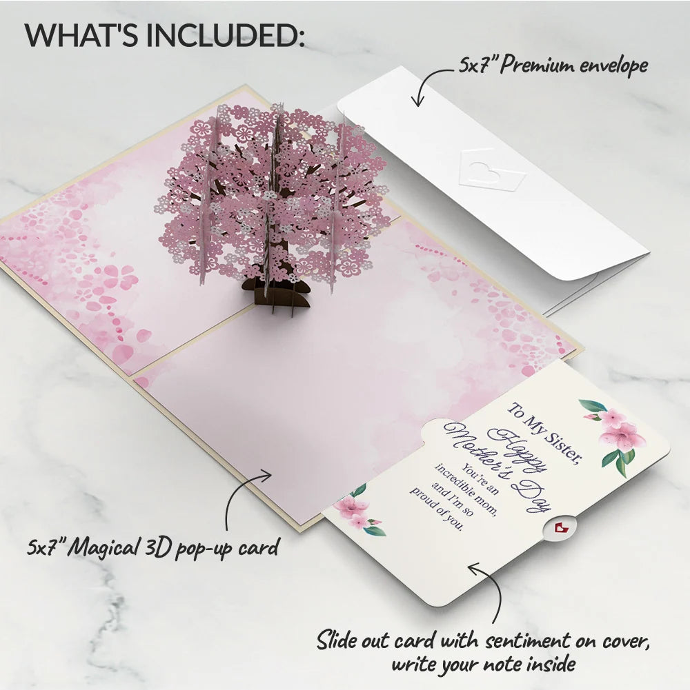 Lovepop Cherry Blossom Mother’s Day Pop-Up Card and Sentiment Set for Sister