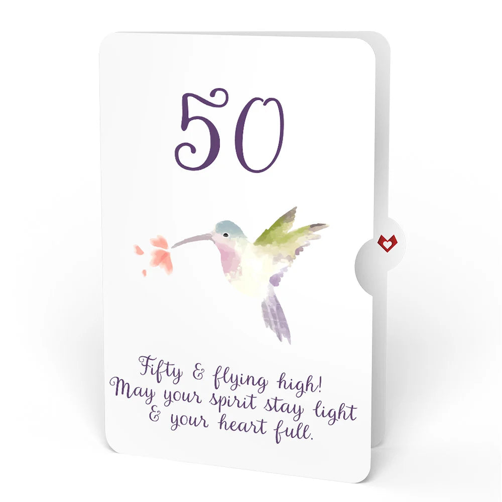 Lovepop Hummingbird 50th Birthday Pop-Up Card and Sentiment Set