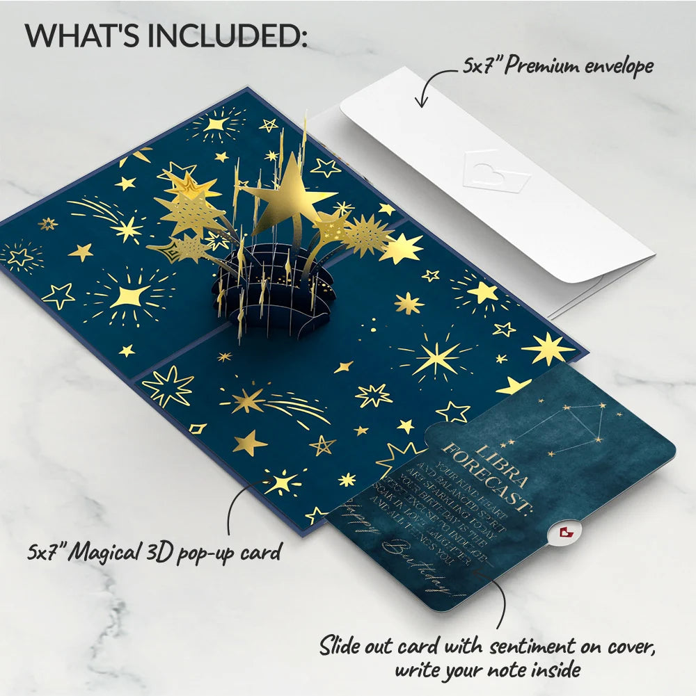 Lovepop You’re a Star Birthday Pop-Up Card and Libra Zodiac Sentiment Set
