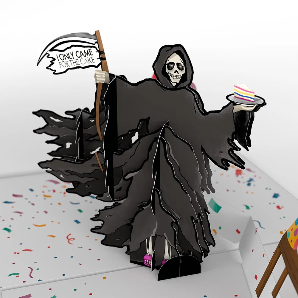 Lovepop Grim Reaper Dark Humor Birthday with The Thinker Pop-Up Card and Sentiment Set