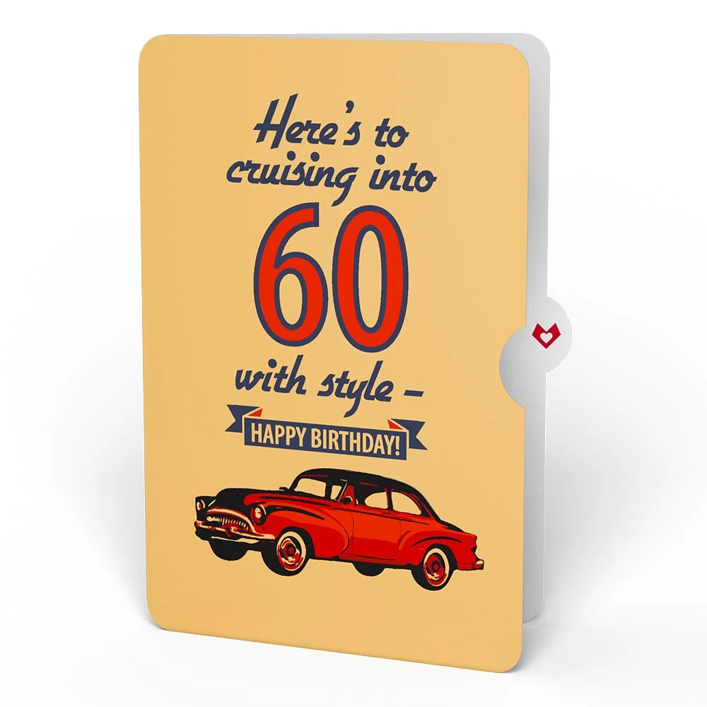 Lovepop Classic Car 60th Birthday Pop-Up Card and Sentiment Set