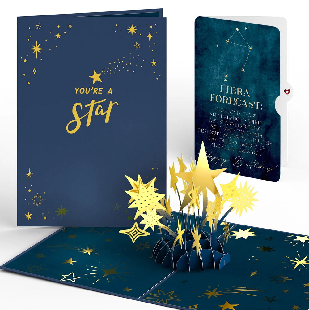 Lovepop You’re a Star Birthday Pop-Up Card and Libra Zodiac Sentiment Set