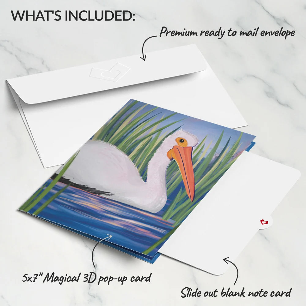 Lovepop Pelican in the Marsh Pop-Up Card