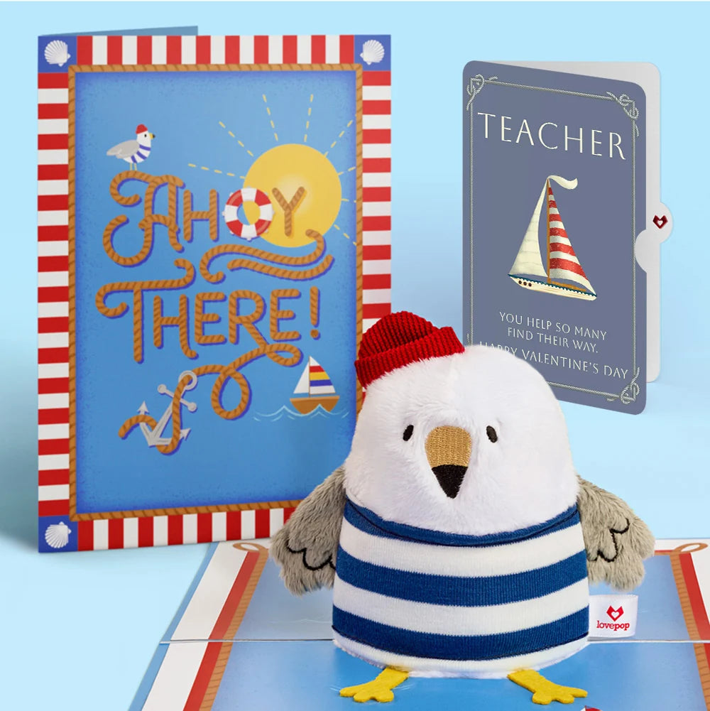 Lovepop ‘Ahoy There’ Valentine Plushpop Card and Sentiment Set for Teacher