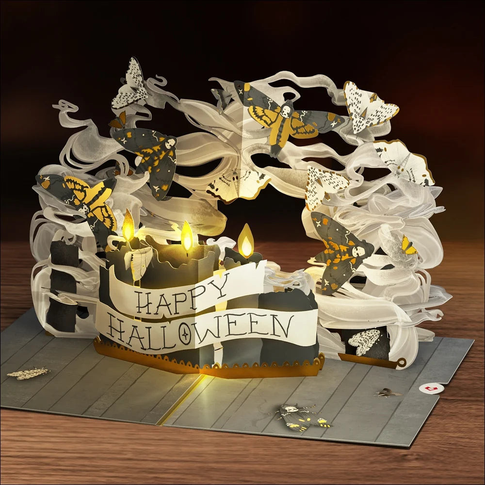 Lovepop Halloween Candlelight Light-Up Pop-Up Card Candle
