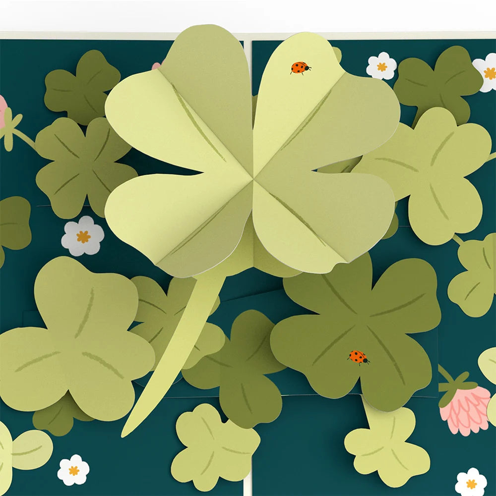 Lovepop Shamrock Fields New Baby Pop-Up Card and Sentiment Set for New Parent Cream