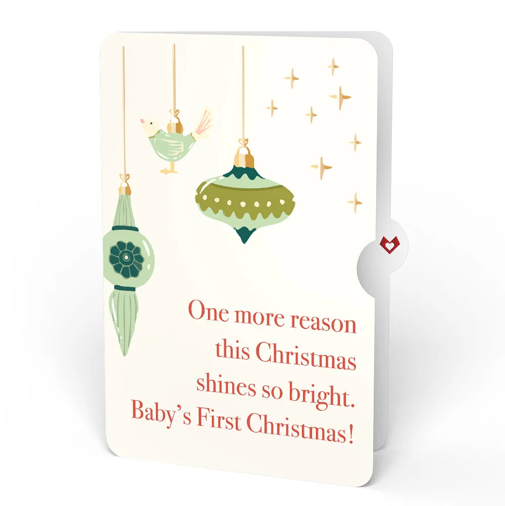 Lovepop Christmas Eve Sleigh Ride Music and Lights Pop-Up Card and Sentiment Set for Baby Cream