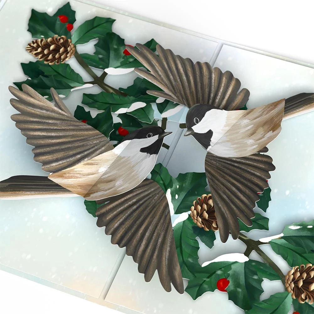 Lovepop Winter Chickadees Pop-Up Card