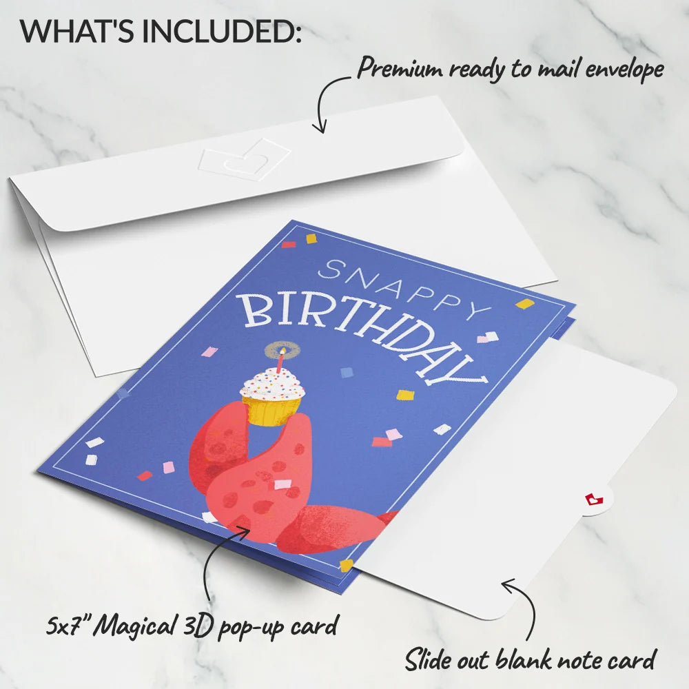 Lovepop Snappy Birthday Crab Pop-Up Card