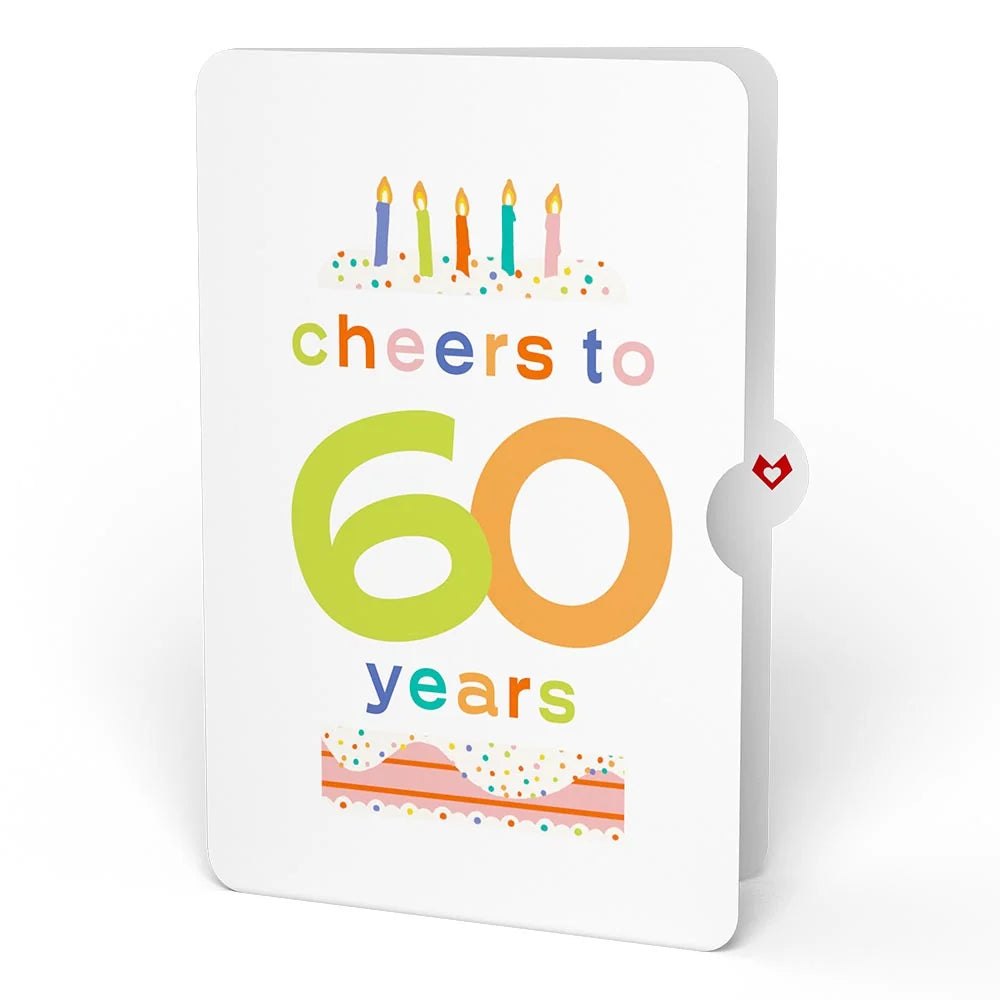 Lovepop Confetti Cake 60th Birthday Pop-Up Card and Sentiment Set Candle