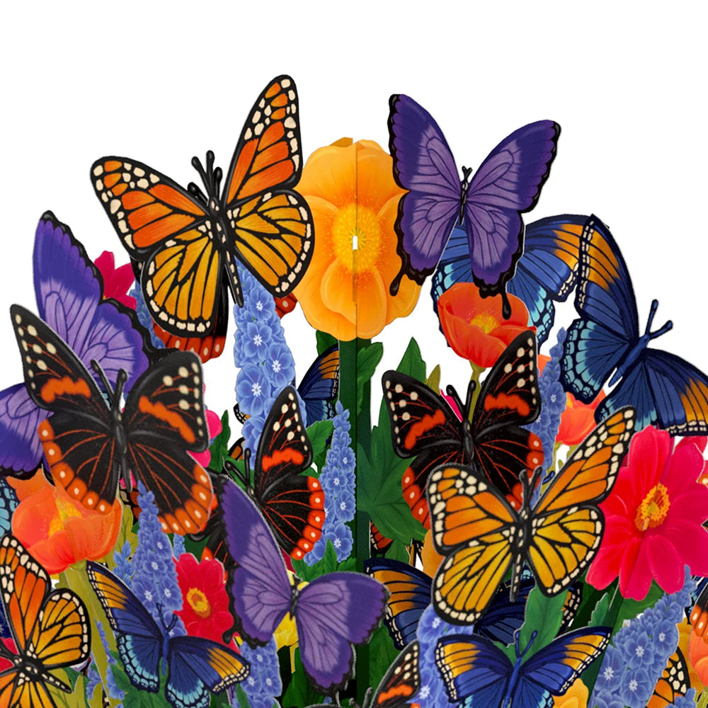 Lovepop Brilliant Butterfly Birthday Bouquet and Cancer Zodiac Sentiment Set Vase