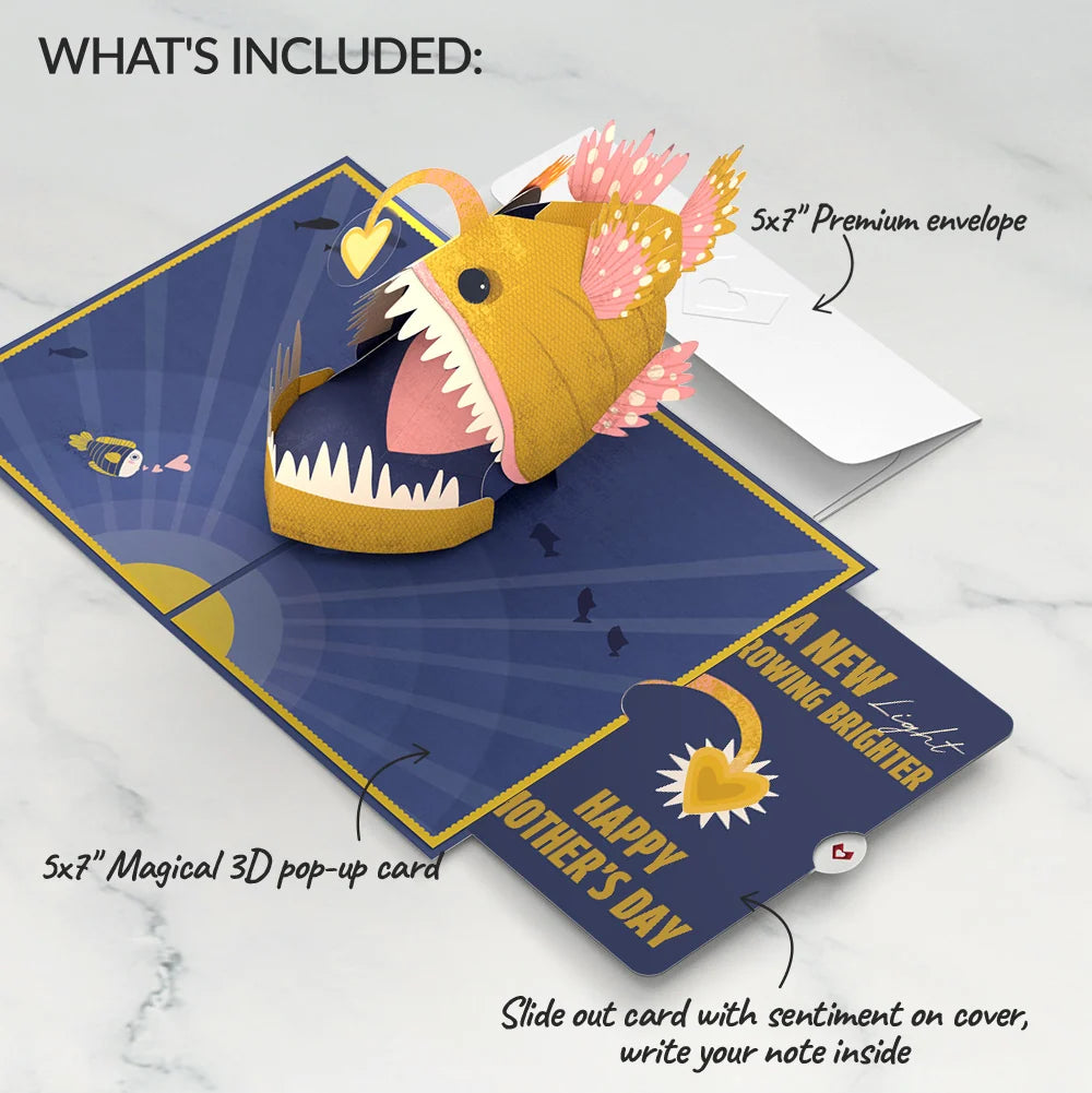 Lovepop You Are My Sunshine Anglerfish Mother’s Day Pop-Up Card and Sentiment Set for New Mom