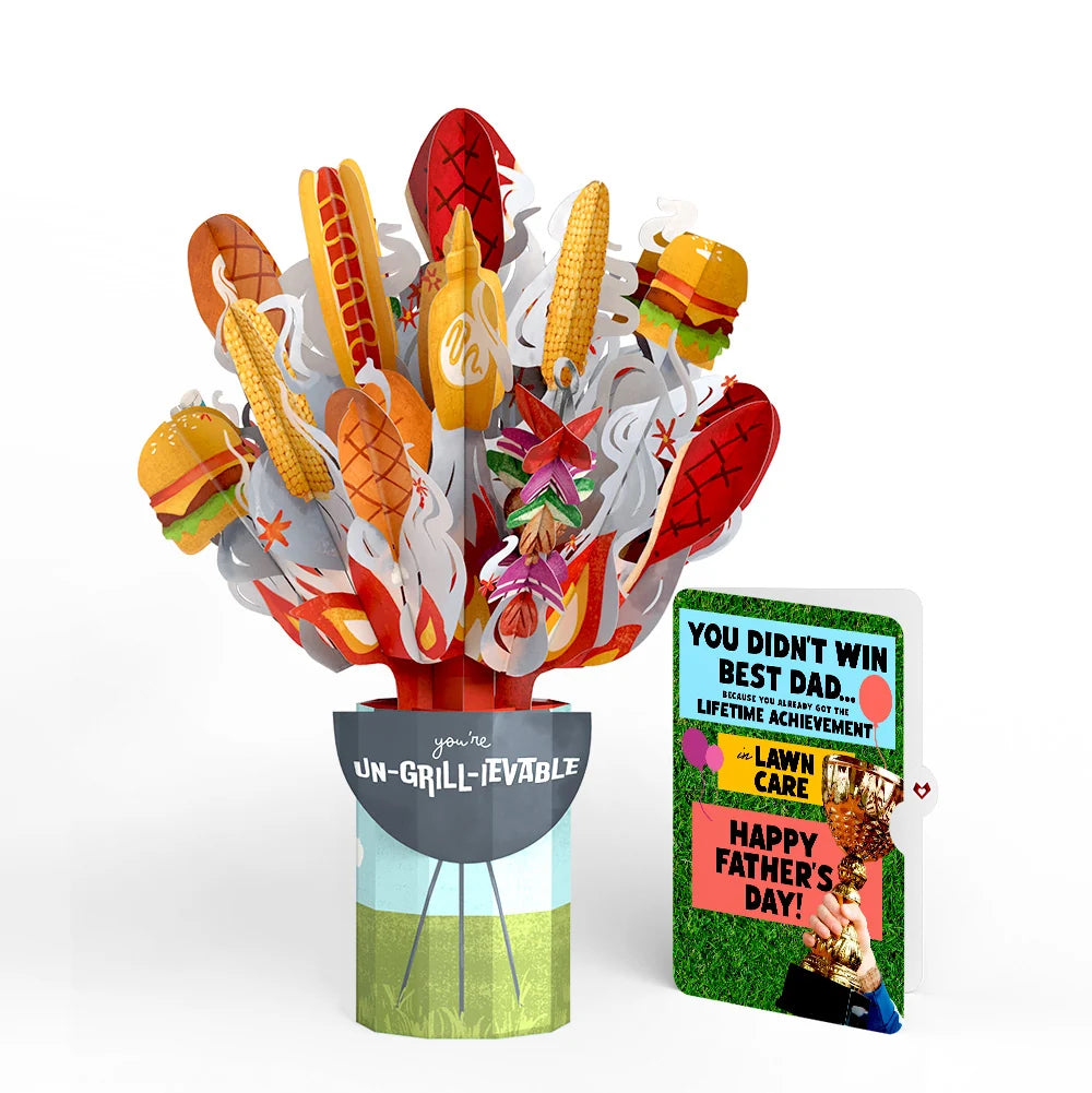 Lovepop Grill Master Father’s Day Bouquet and Trophy Lawn Care Sentiment Set