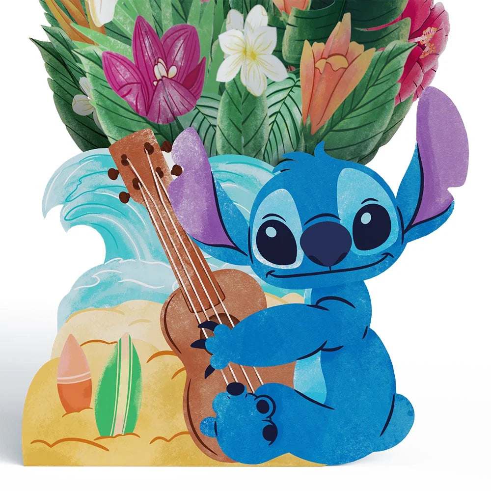 Lovepop Disney’s Stitch Birthday Pop-Up Card & Flower Buds Bouquet Bundle