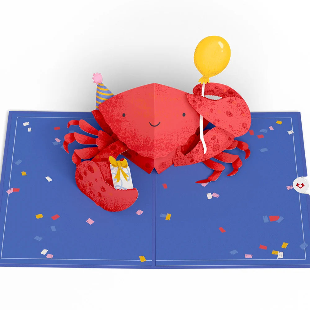 Lovepop Snappy Birthday Crab Pop-Up Card