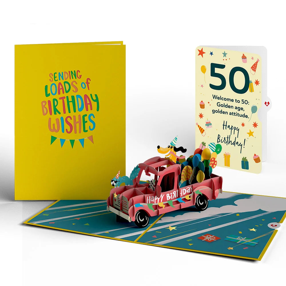 Lovepop 50th Birthday Truck Pop-Up Card and Sentiment Set