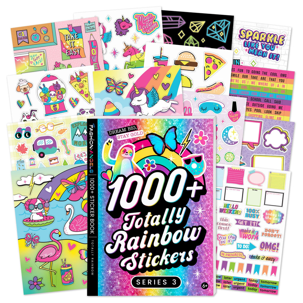 1000+ Totally Rainbow Super Colourful Stickers Cream