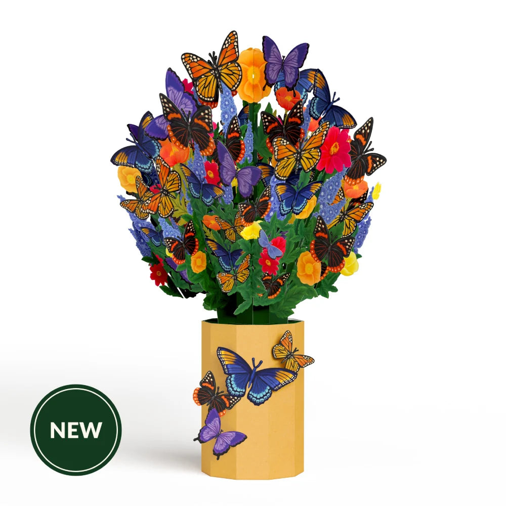 Lovepop Brilliant Butterfly Pop-Up Card and Bouquet Bundle