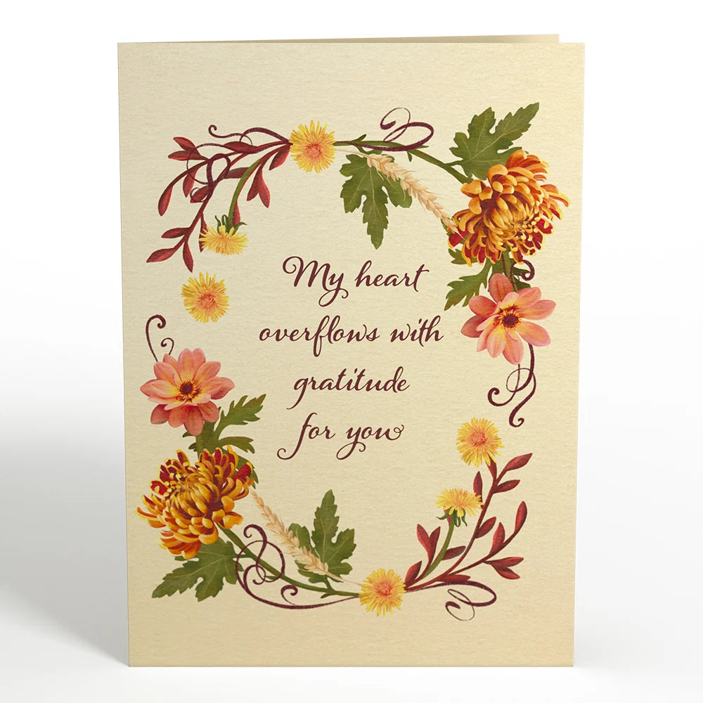 Lovepop Thanksgiving Gratitude Pop-Up Card & Bouquet Bundle