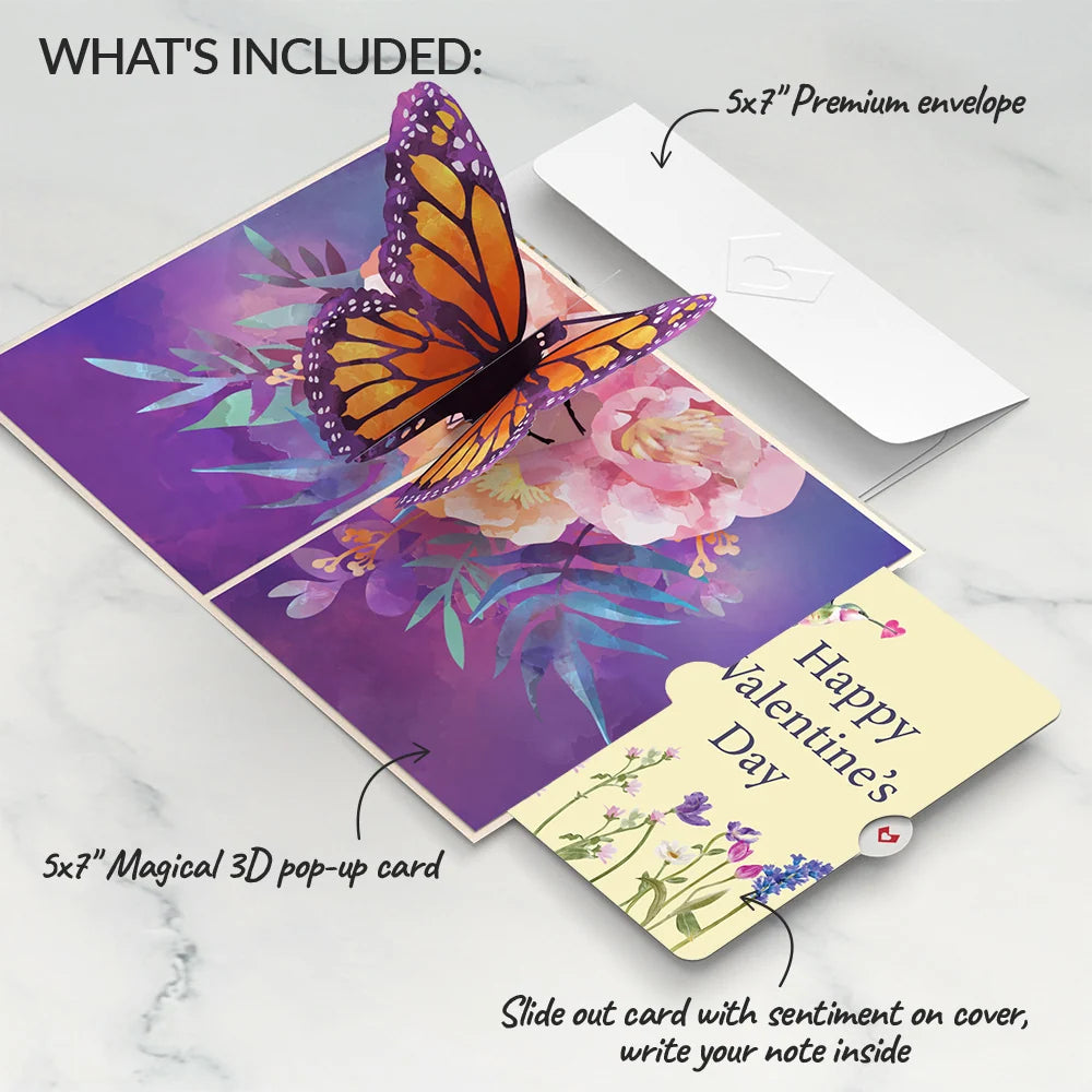 Lovepop Monarch Butterfly Valentine Pop-Up Card and Sentiment Set