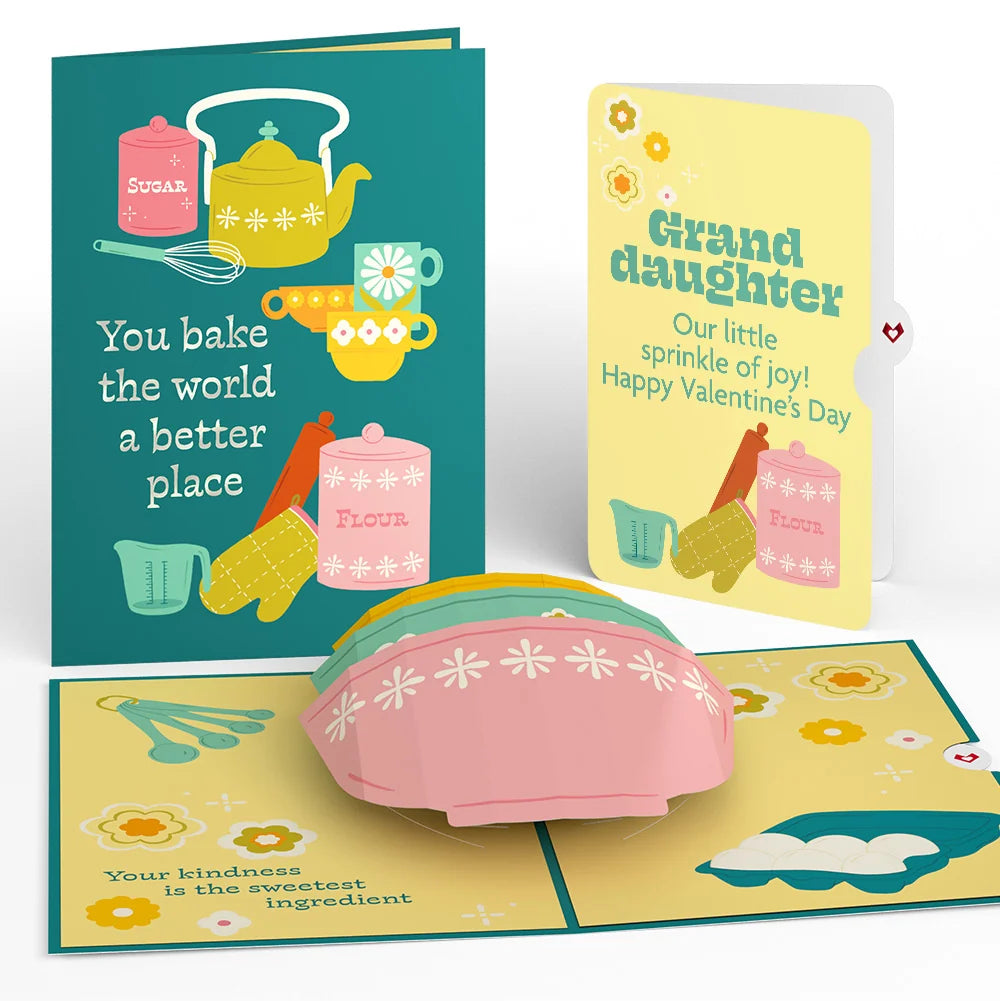 Lovepop You Bake the World a Better Place Valentine Pop-Up Card and Sentiment Set for Granddaughter Bowl
