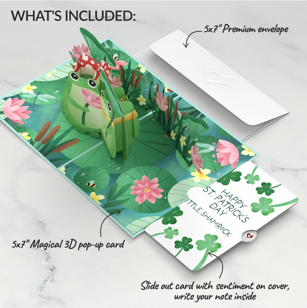 Lovepop Time Well Spent Frogs St. Patrick’s Day Pop-Up Card and Sentiment Set