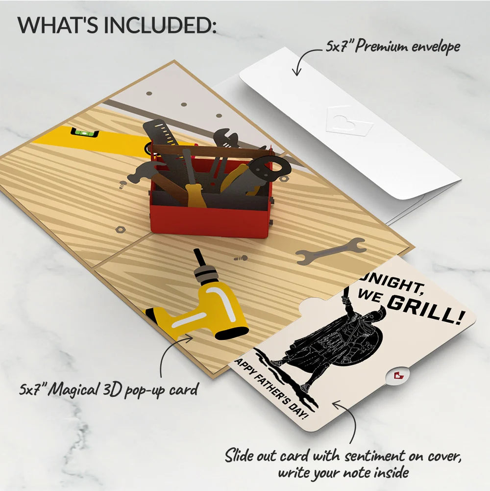 Lovepop Toolbox Father’s Day Pop-Up Card and Spartan Grilling Sentiment Set