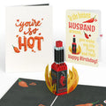 Lovepop Hot Sauce Birthday Pop-Up Card and Sentiment Set for Husband – You’re So Hot Bottle
