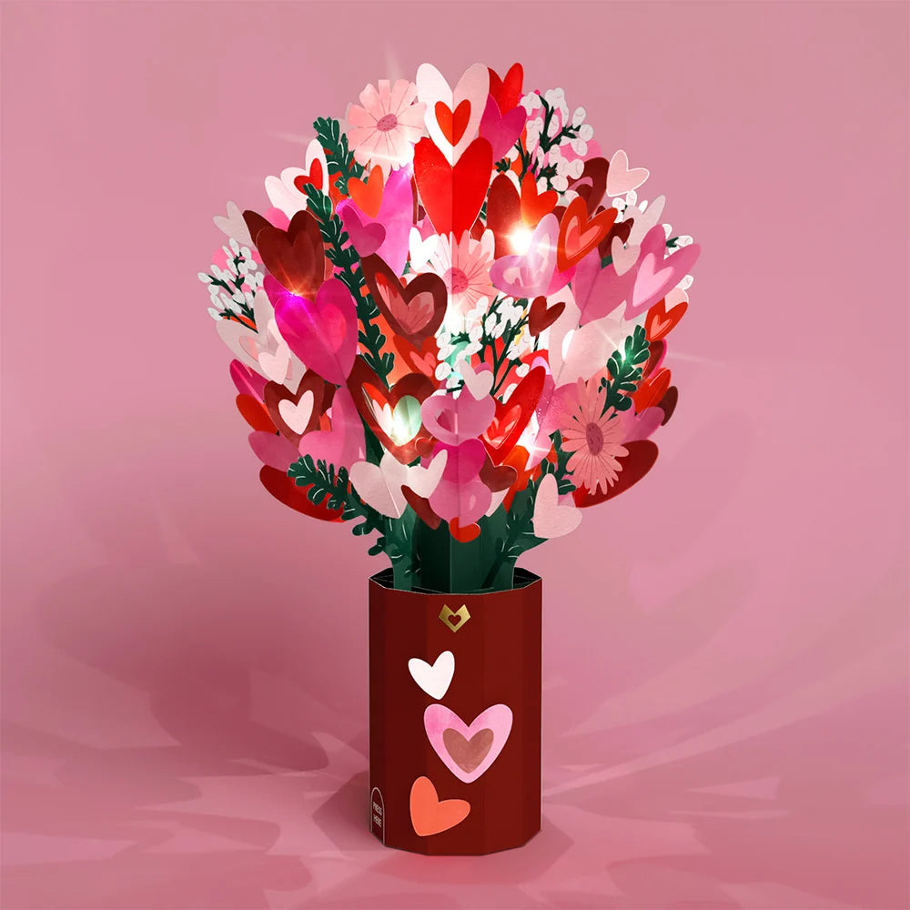Lovepop You Light Up My Life Light-Up Pop-Up Card & Bouquet Bundle